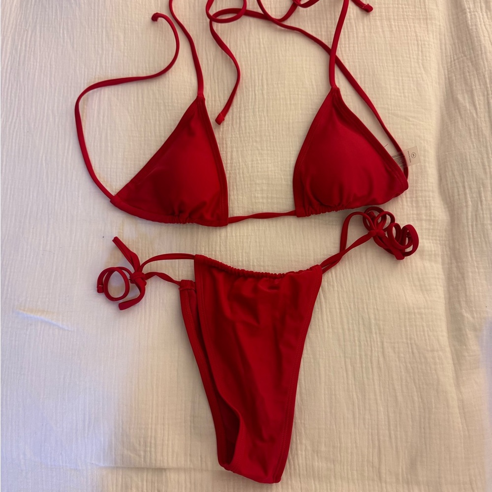 Red fashion nova Bikini Set